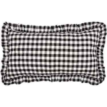 Annie Buffalo Black Check Ruffled King Sham 21x37 VHC Brands - The Fox Decor